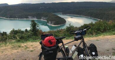 Ortlieb drybag fietsvakantie in Frankrijk